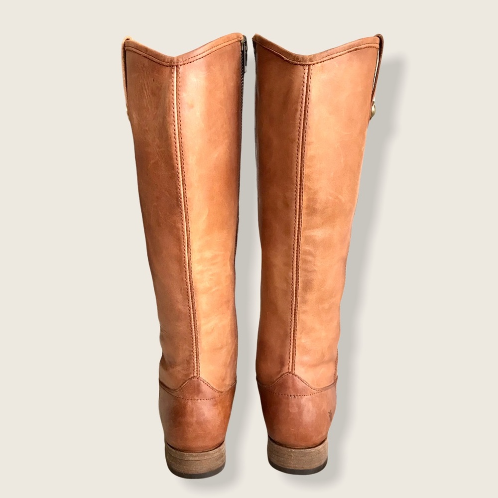 Frye Melissa Button Cognac Leather Casual TallBoot - Picture 11 of 16